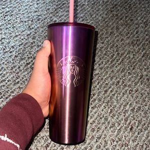 Oil colored Starbucks cup